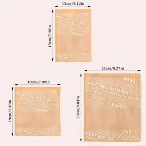 Heat-Sealable Kraft Baking Bags, 3 Sizes 8 Scf436742e11c44ffb32bbf4f7d1d4368G