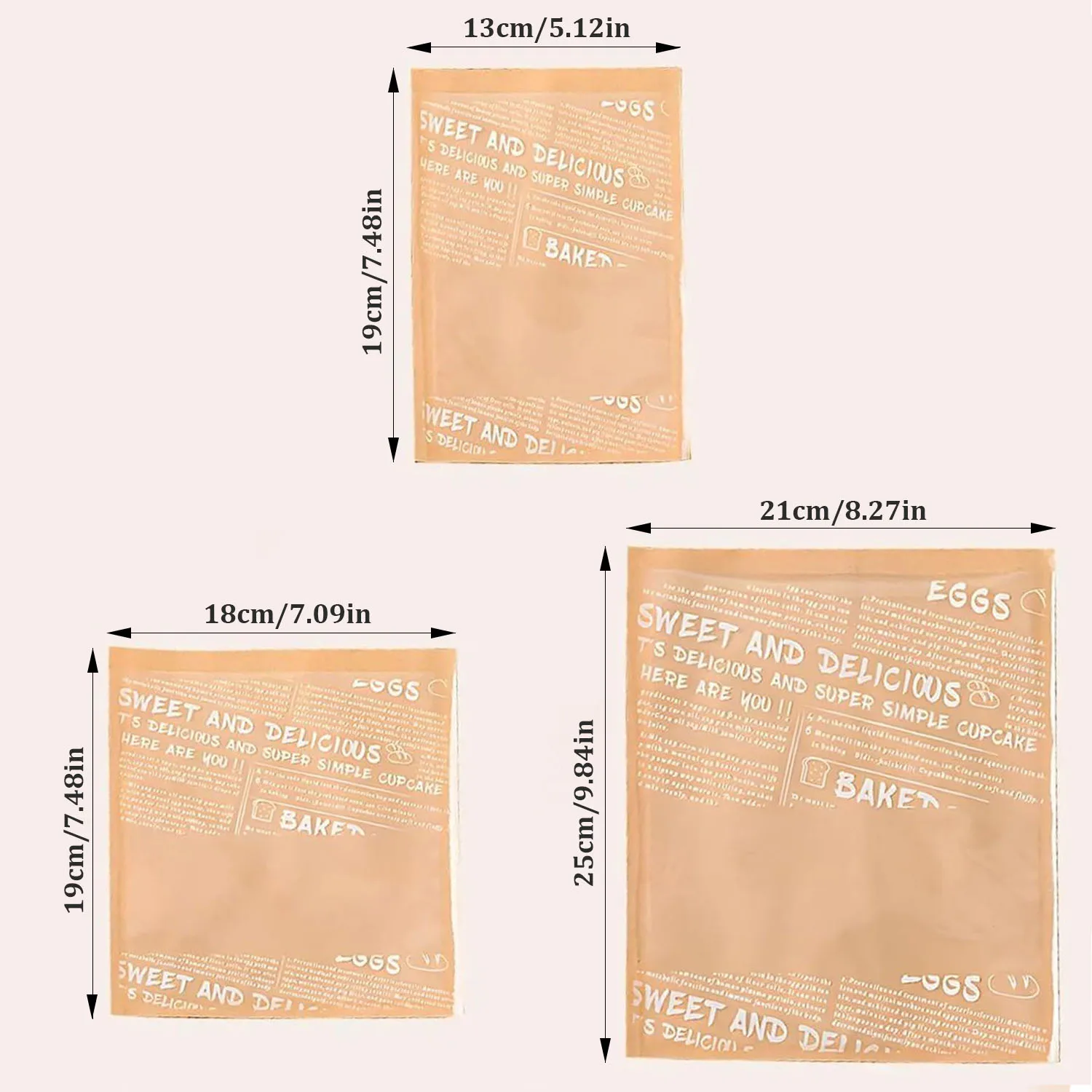 Heat-Sealable Kraft Baking Bags, 3 Sizes 2 Heat-Sealable Kraft Baking Bags, 3 Sizes - Image 2