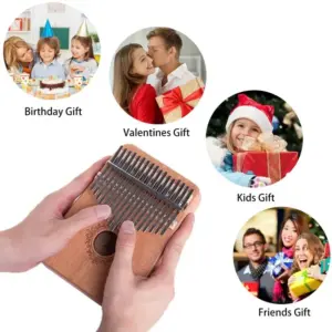 Mahogany 17-Key Thumb Piano with Accessories 15 Scf6b53ad5d3b4c04a5cf7e3c538870d62