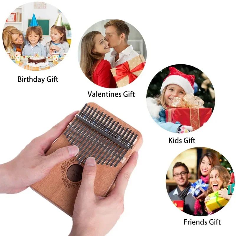 Mahogany 17-Key Thumb Piano with Accessories 6 Mahogany 17-Key Thumb Piano with Accessories - Image 6