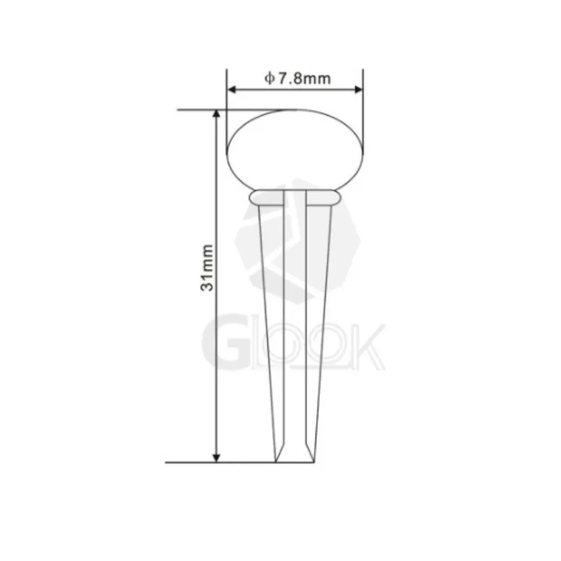 Acoustic Guitar Tail Nails Set for 40/41-Inch Guitars 6 Acoustic Guitar Tail Nails Set for 40/41-Inch Guitars - Image 6