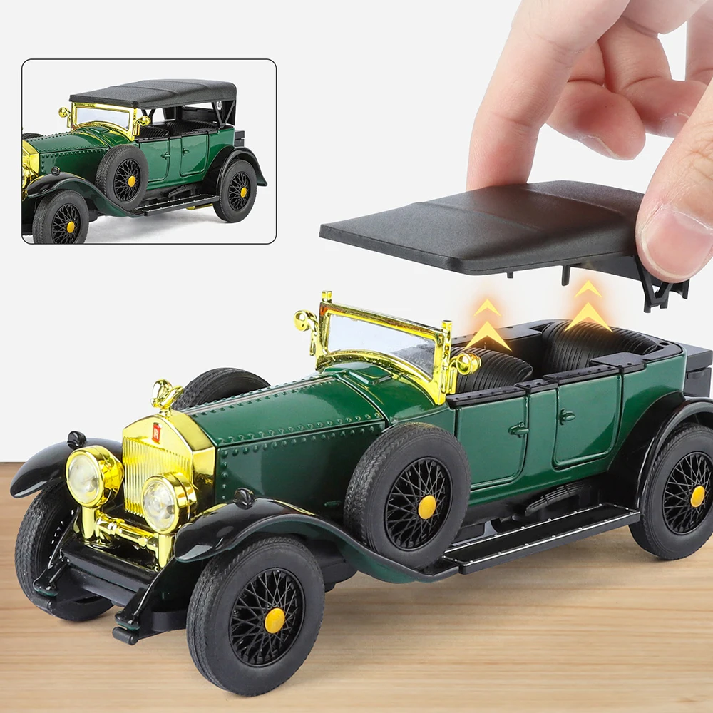 Vintage Green Diecast Car Model with Lights and Sound 1 Vintage Green Diecast Car Model with Lights and Sound