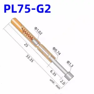 Gold Plated Test Probes Set 100pcs PL75-G2 7 Sd098a8dd61ca48c3b587e4e9bc6a9881x