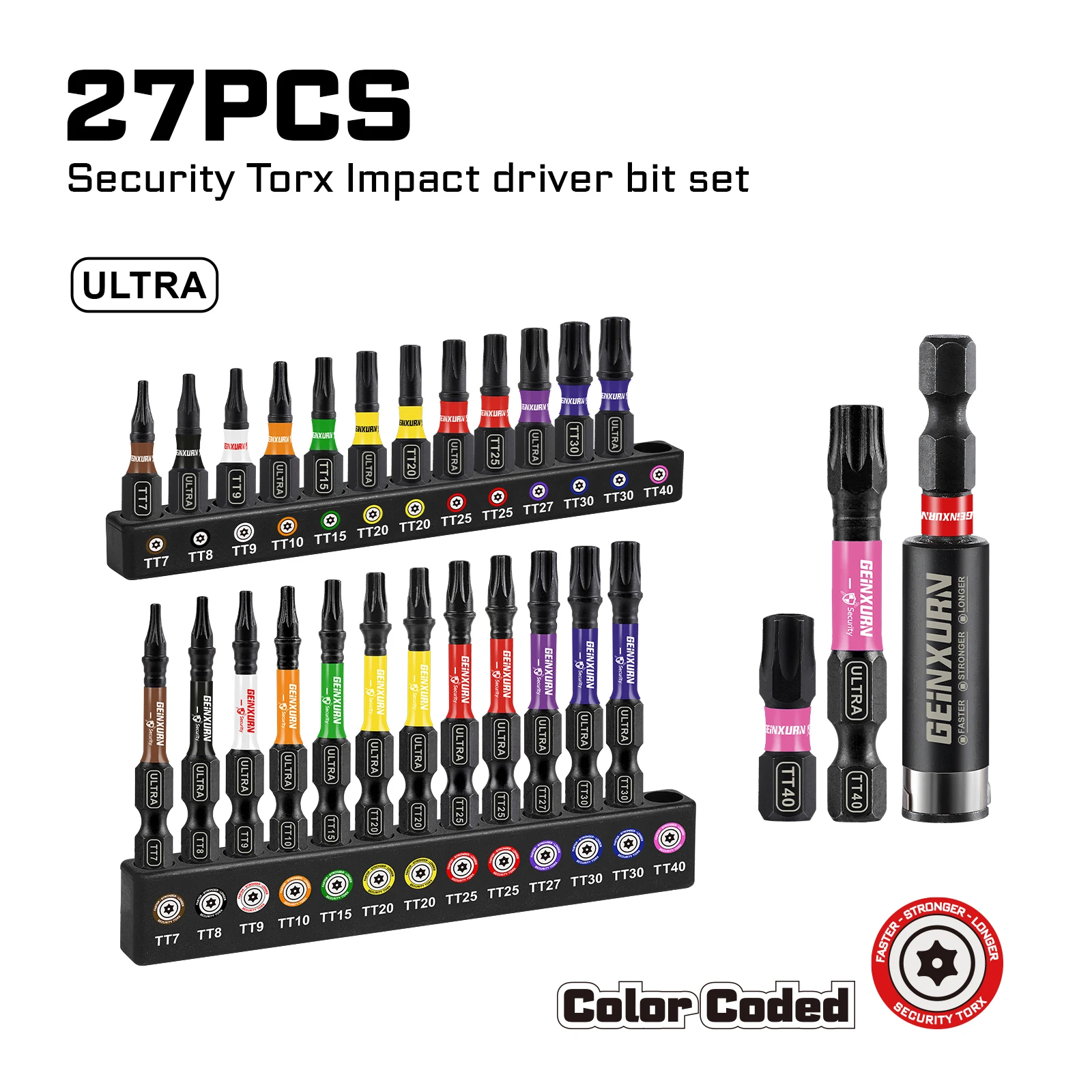 High-Strength Impact Driver Bit Set TT7–TT40 7 High-Strength Impact Driver Bit Set TT7–TT40 - Image 7