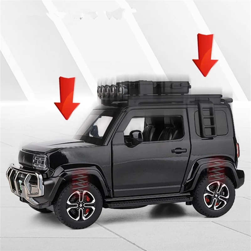 1:24 Scale Off-Road Vehicle Model in Black 4 1:24 Scale Off-Road Vehicle Model in Black - Image 4