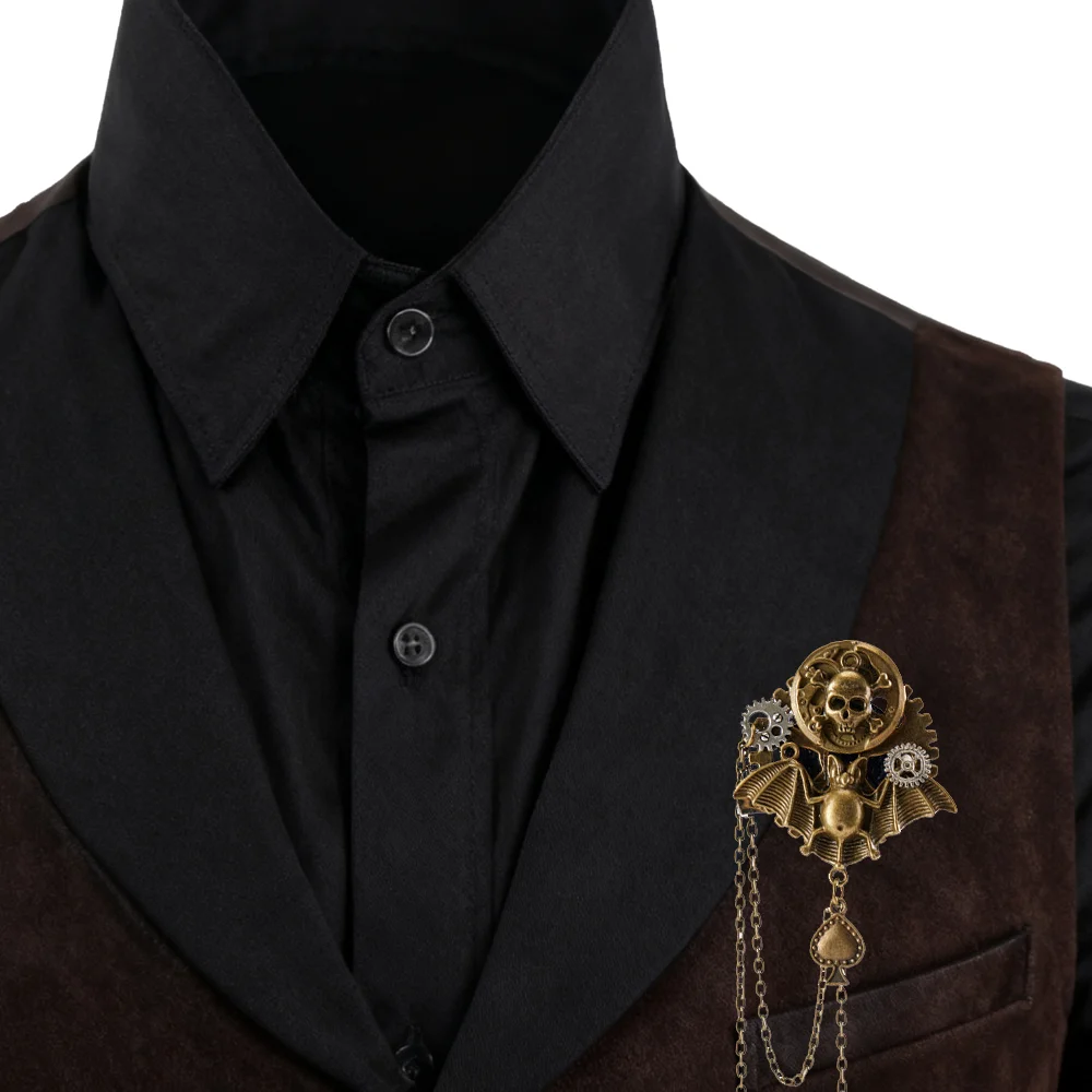 Steampunk Skeleton Bat Brooch for Gothic Style 6 Steampunk Skeleton Bat Brooch for Gothic Style - Image 6