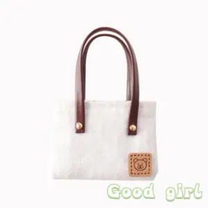 Miniature Dollhouse Canvas Shoulder Bag for Dolls 10 Sd15f5470d51e40298440f185018d4787Y