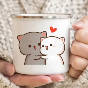 Cute Cat Enamel Mug, 300ml, Pastel Design 18 Sd16e790b98a643a19d9ec852d0fdcdd6G