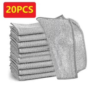 Heavy-Duty Silver Steel Wire Cleaning Cloths Set 8 Sd1efe8b1a16a4458917e3b80e11e7f03J