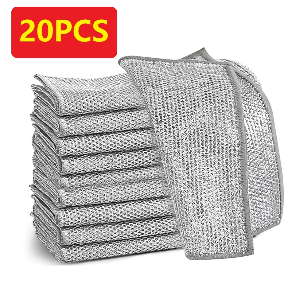 Heavy-Duty Silver Steel Wire Cleaning Cloths Set 3 Heavy-Duty Silver Steel Wire Cleaning Cloths Set - Image 3