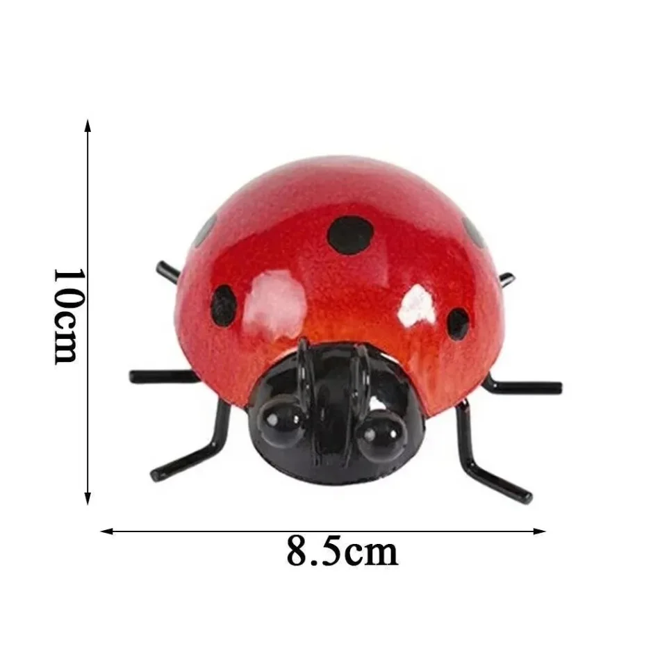 Colorful Metal Ladybug Garden Sculptures Set 6 Colorful Metal Ladybug Garden Sculptures Set - Image 6