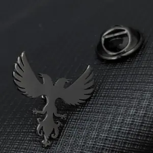 Double-Headed Eagle Brooch in Silver, Grey, Gold 9 Sd244aa7ca4104ef986de75c6c28f1229u