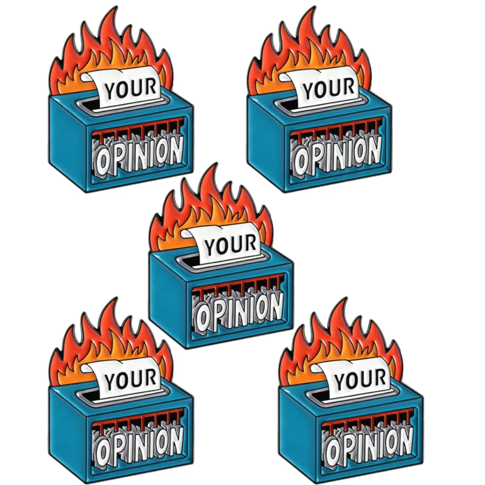 Funny Flame Trash Can Brooch for Style 3 Funny Flame Trash Can Brooch for Style - Image 3