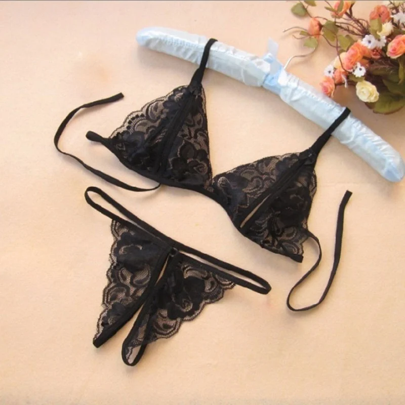 Women's Lace Lingerie Set with Open Crotch 8 Women's Lace Lingerie Set with Open Crotch - Image 8