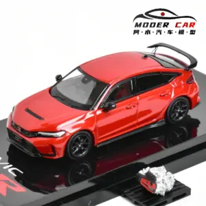 Red 1:64 Honda Civic FL5 Diecast Model 11 Sd2a20b77a6ec4d1b9e6562e6a1ba5fe8p