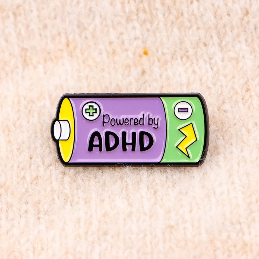 ADHD Battery Brooch Set with Enamel Finish 5 ADHD Battery Brooch Set with Enamel Finish - Image 5