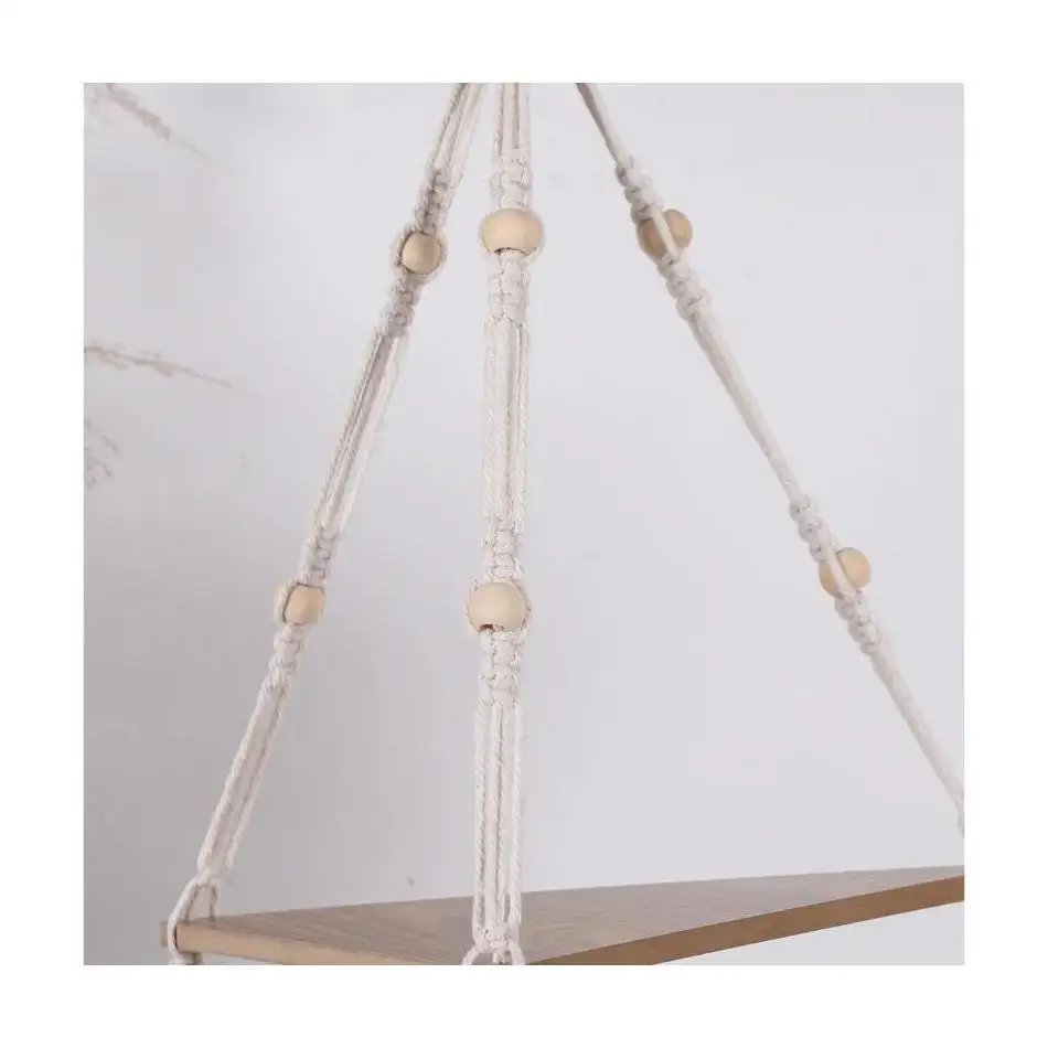 Natural Recycled Wood Hanging Shelf for Home 4 Natural Recycled Wood Hanging Shelf for Home - Image 4