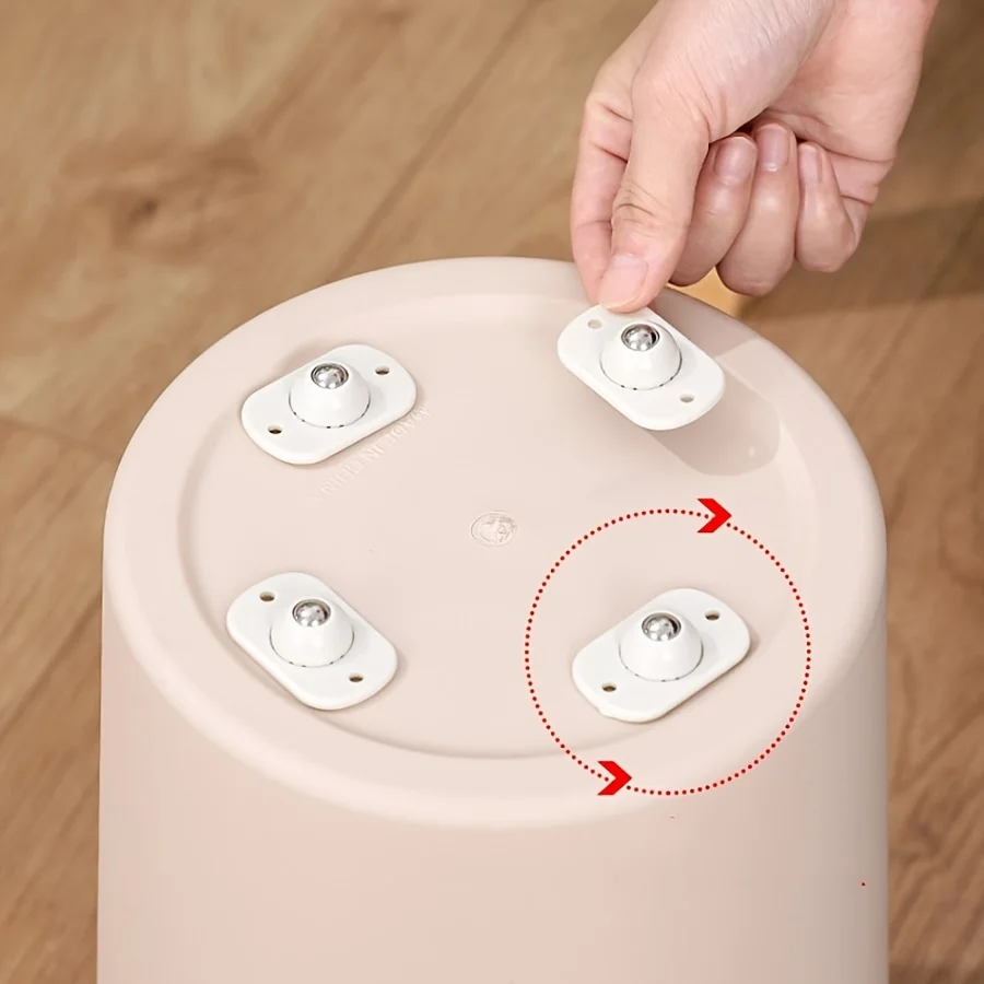 White Self-Adhesive Caster Wheels Set for Mobility 4 White Self-Adhesive Caster Wheels Set for Mobility - Image 4