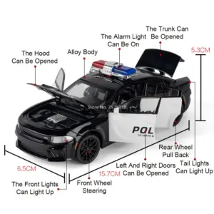 1:32 Diecast Police Charger with Lights 8 Sd325414aa685488cb939531197171ec5r