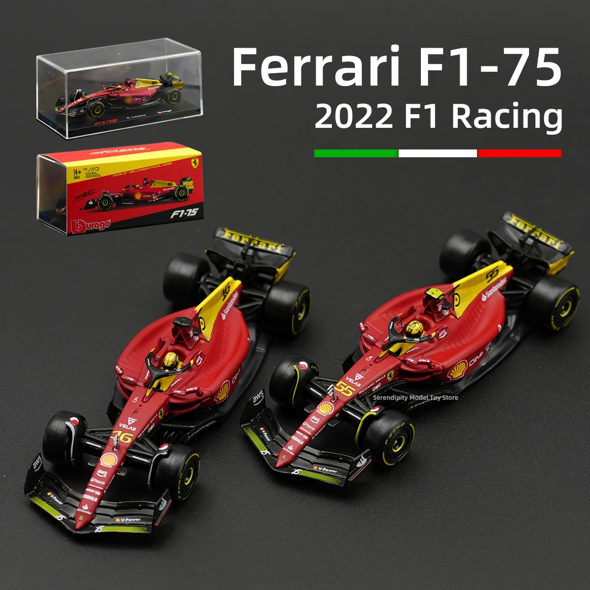 Ferrari 2022 F1-75 Die-Cast Model 1:43 Scale 1 Ferrari 2022 F1-75 Die-Cast Model 1:43 Scale