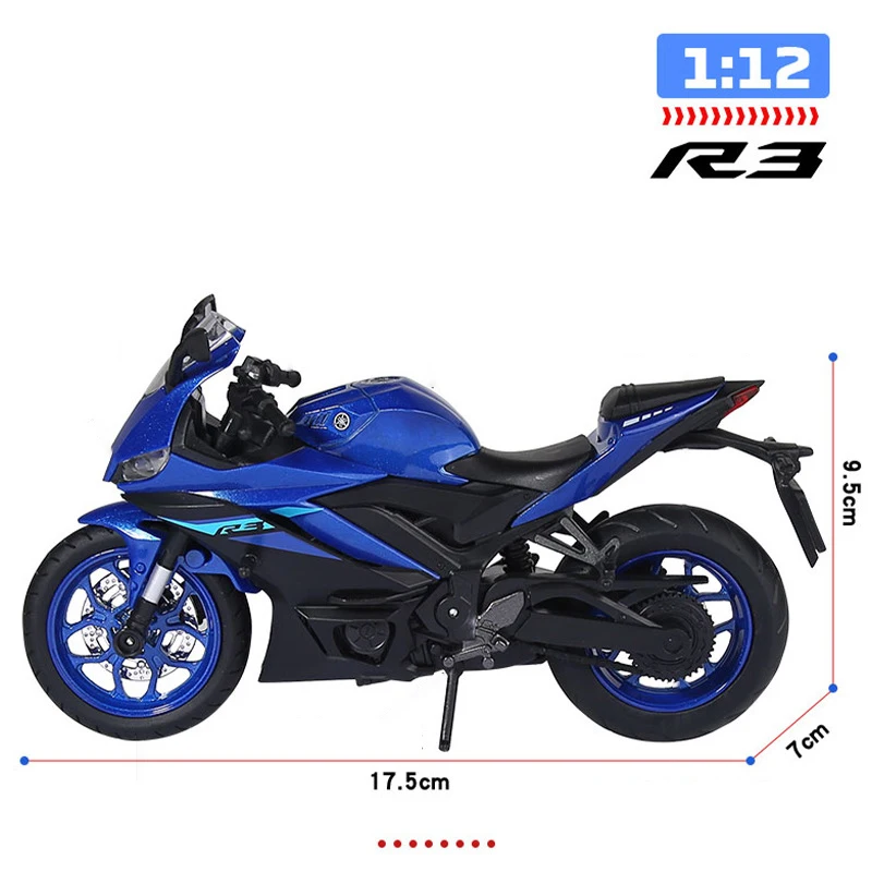 Yamaha YZF-R3 Diecast Motorcycle Model 1:12 Scale 2 Yamaha YZF-R3 Diecast Motorcycle Model 1:12 Scale - Image 2