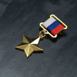 Soviet-Inspired Patriotic Medal 6x3cm 10 Sd3df625b7feb43e584ce1979dfc43092a