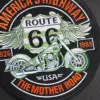 Punk Circular Badge Patch Route 66 Design