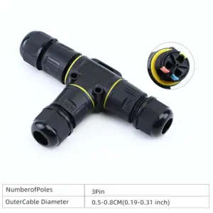 Waterproof T-Shaped Junction Box Set for Outdoor Applications 17 Sd3f37fb5848945fcba7b5411da35c439z