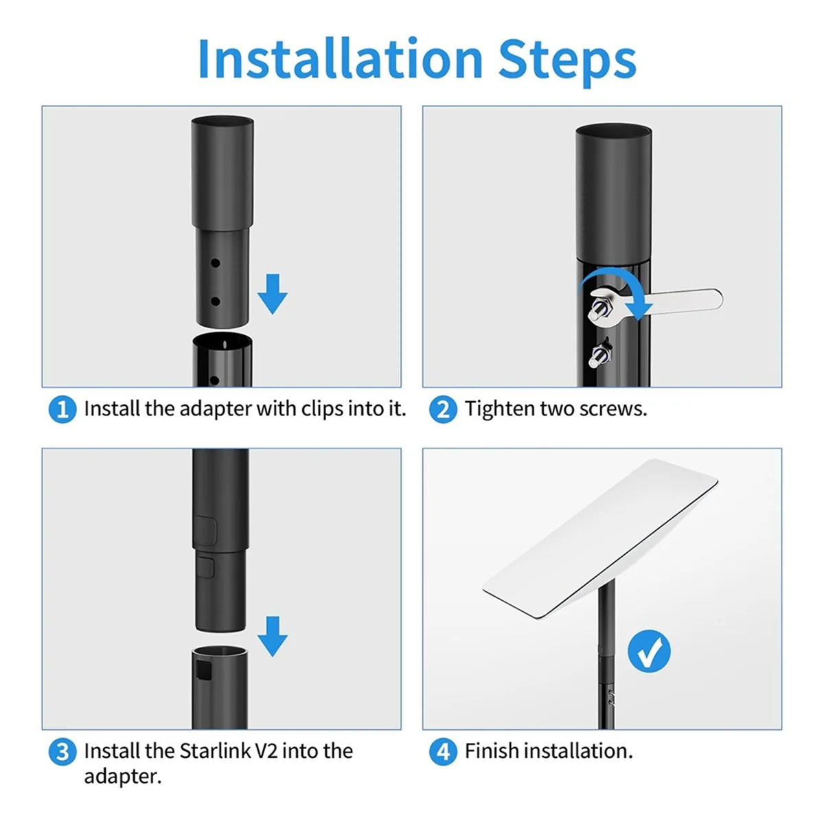 Starlink V2 Satellite Dish Pole Mount 5 Starlink V2 Satellite Dish Pole Mount - Image 5