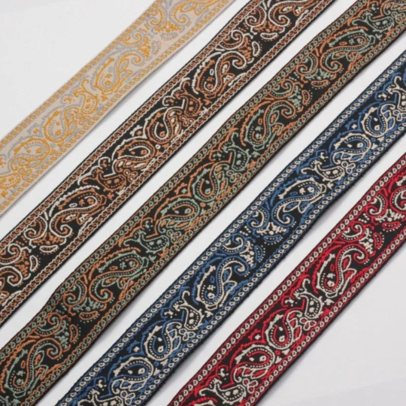 Embroidered Guitar Strap with Paisley Design 3 Embroidered Guitar Strap with Paisley Design - Image 3