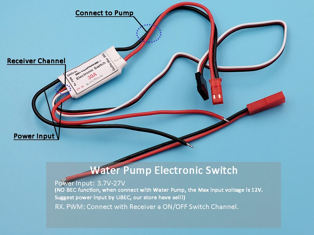 RC Water Cooling Pump with Electronic Switch 3 RC Water Cooling Pump with Electronic Switch - Image 3