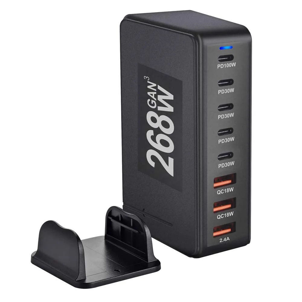 Desktop GaN Fast Charger 268W/240W with Multiple USB Ports 4 Desktop GaN Fast Charger 268W/240W with Multiple USB Ports - Image 4