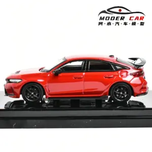 Red 1:64 Honda Civic FL5 Diecast Model