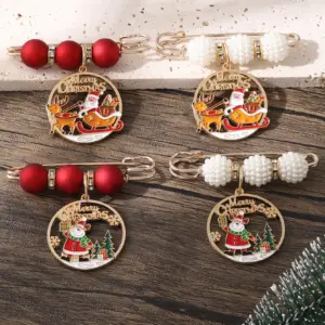 Festive Santa Brooch with Beads and Rhinestones 12 Sd52476979a4a4225853696c505232ac60