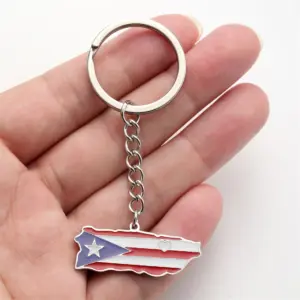 Enamel Puerto Rico Flag Keychain Stainless Steel 8 Sd55430dd88ae4c15945124974399837dZ