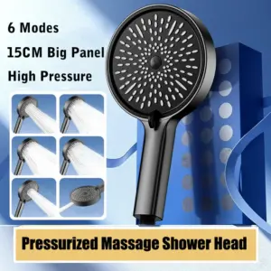 High-Pressure Shower Head with 6 Modes 19 Sd57eb69f90bf49c3b271605f82f51e470