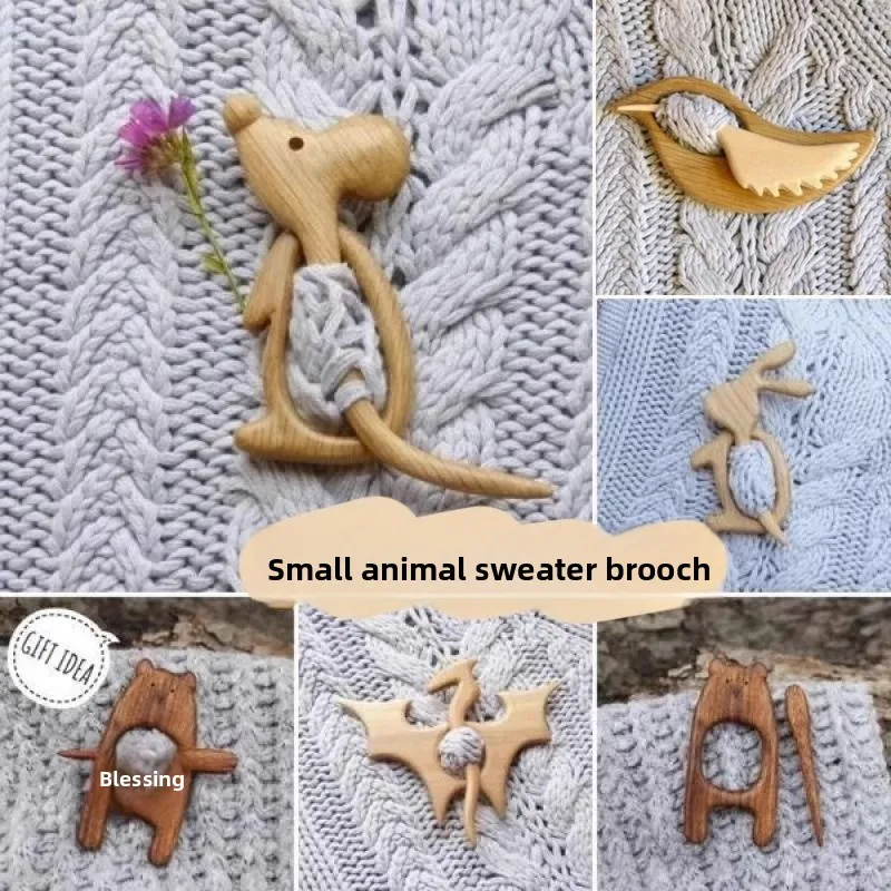Wooden Brooch with Animal Motifs 6 Wooden Brooch with Animal Motifs - Image 6