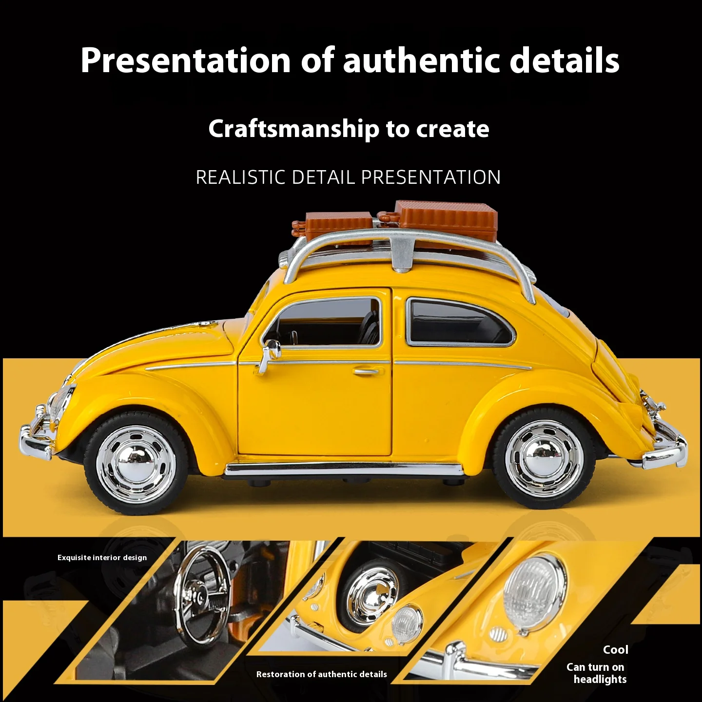 1:32 Scale Vintage Volkswagen Beetle Model 2 1:32 Scale Vintage Volkswagen Beetle Model - Image 2