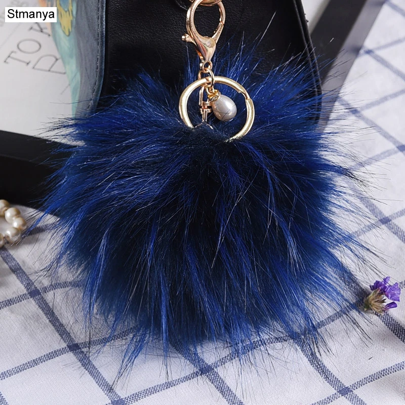 Fashionable Faux Fur Pom-Pom Keychain in Vibrant Colors 4 Fashionable Faux Fur Pom-Pom Keychain in Vibrant Colors - Image 4