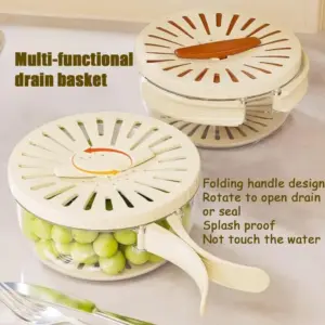 White Collapsible Fruit and Vegetable Basket 7 Sd609a6acac134bd7bc53c7cd838f20757