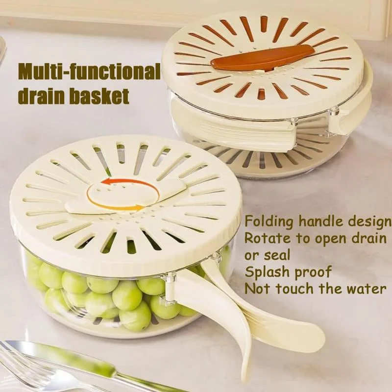 White Collapsible Fruit and Vegetable Basket 2 White Collapsible Fruit and Vegetable Basket - Image 2
