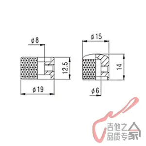Dual Metal Control Knobs for Guitar and Bass 15 Sd61955bdf1874cc291947e8cbf329d3ar