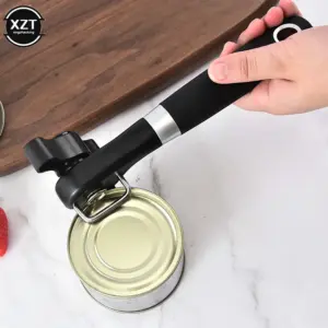 Black Food-Grade Stainless Steel Handheld Can Opener