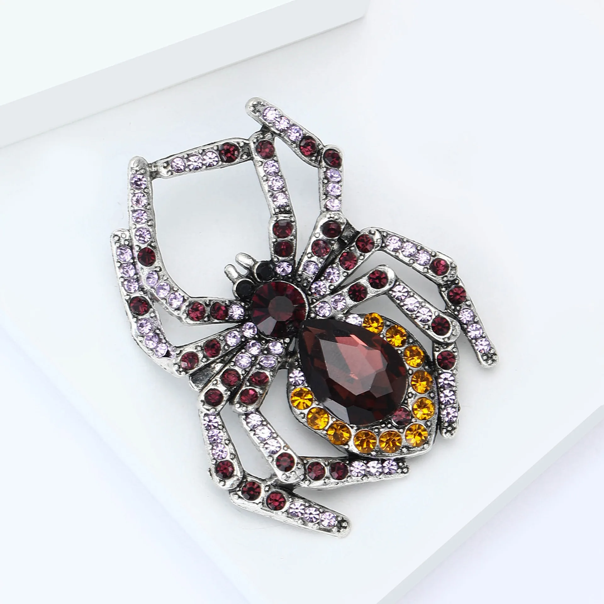 Unisex Spider Brooch Model XZ7413 with Gemstone 6 Unisex Spider Brooch Model XZ7413 with Gemstone - Image 6