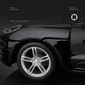Black Porsche Macan Turbo 1:24 Diecast Model 12 Sd6e1c015a0fc40738896172ebec0ef9dG