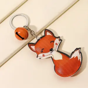 Vibrant Orange Fox Keychain with Gold Accents 8 Sd7480b06eaba4adab05c39b276f04b83r