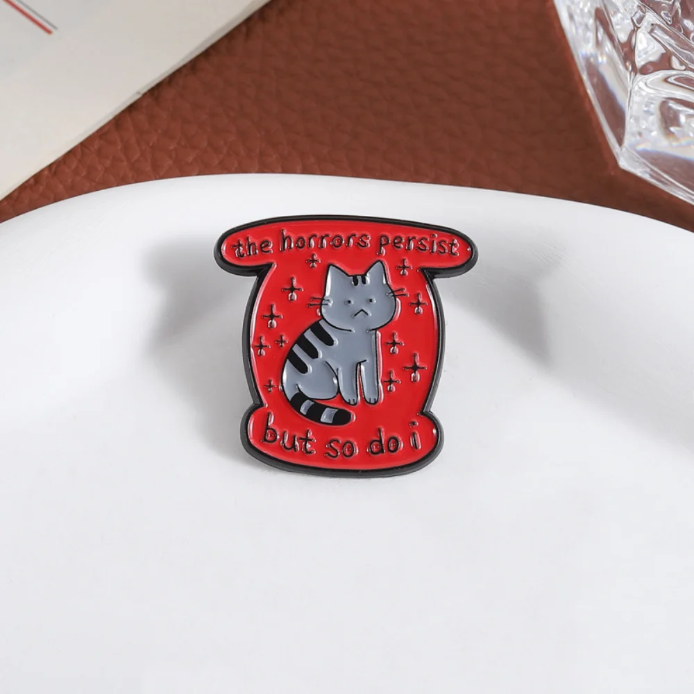 Mourning Emotions Gray Cat Brooch 4 Mourning Emotions Gray Cat Brooch - Image 4