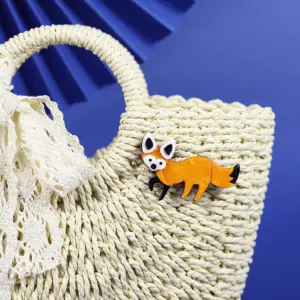 Playful Cartoon Fox Brooch in Vibrant Acrylic 11 Sd7a8b20812a14a17b9aee4770efdbbb9X