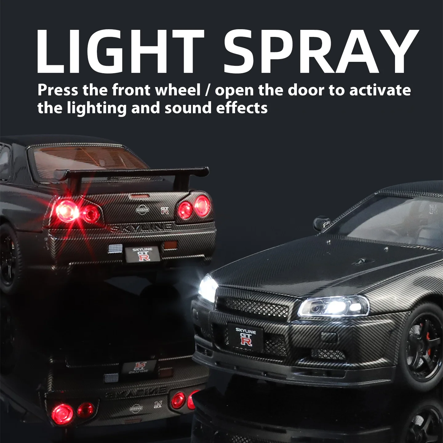 1/24 Nissan GTR-R34 Diecast Model Replica 2 1/24 Nissan GTR-R34 Diecast Model Replica - Image 2