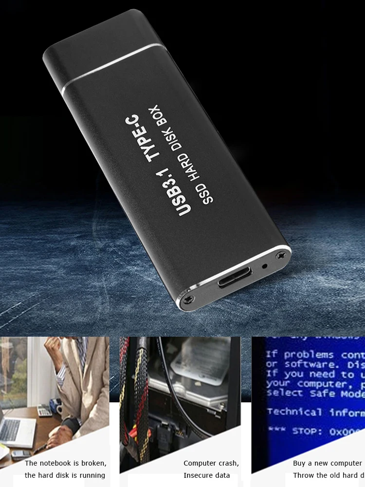 NVME M.2 PCIe SSD Enclosure USB-C 10Gbps 3 NVME M.2 PCIe SSD Enclosure USB-C 10Gbps - Image 3
